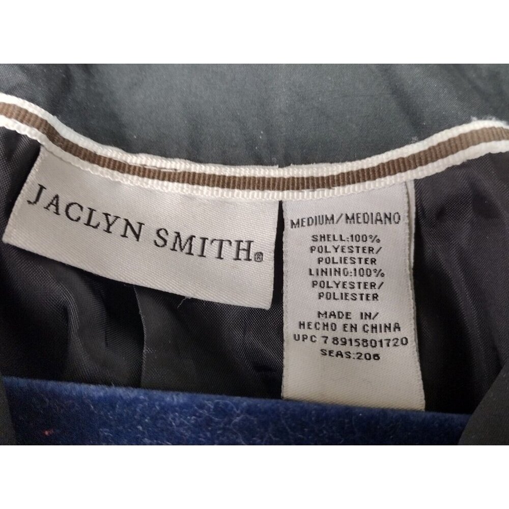 Jaclyn Smith Women's Black Medium Button White Contrast Stitching Jacket M USED - Picture 2 of 7